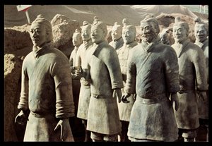 テラコッタ軍、秦王朝、紀元前210年。戦士（詳細）